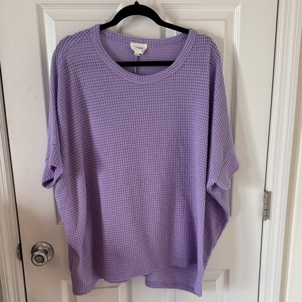 Andree Lavender Short Sleeve Top